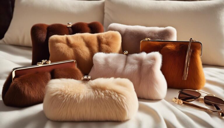 shearling clutch for evenings